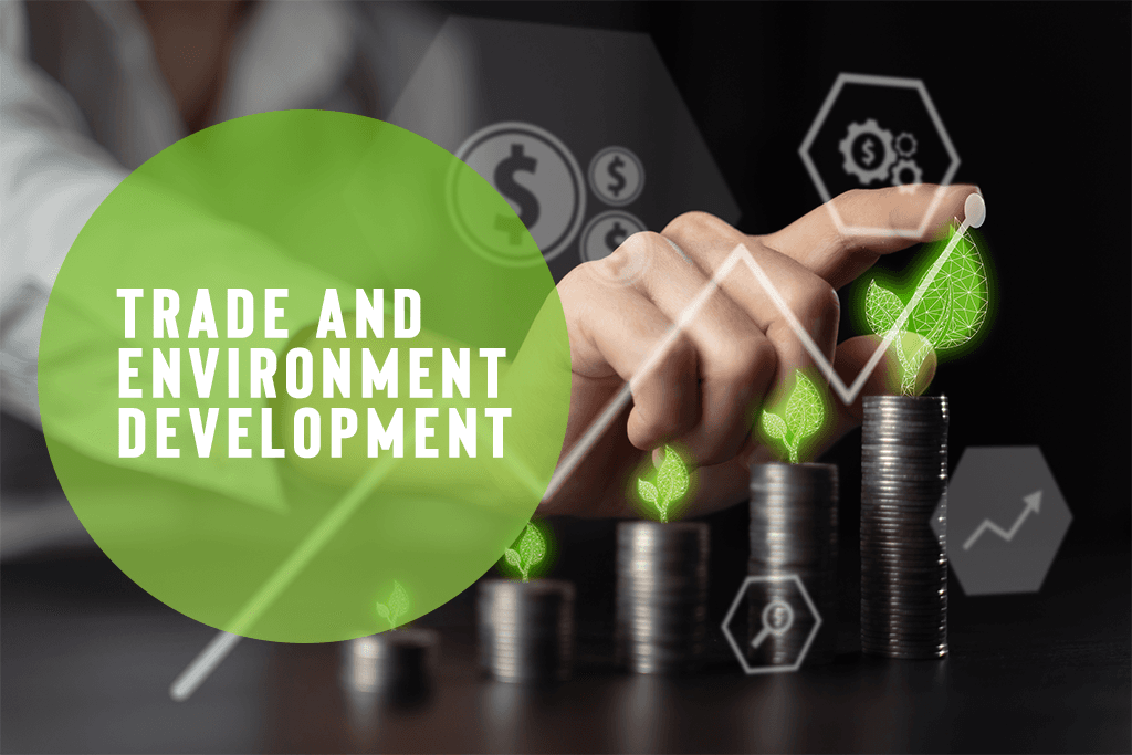 Discusses the intersection of international trade and environmental sustainability using data.